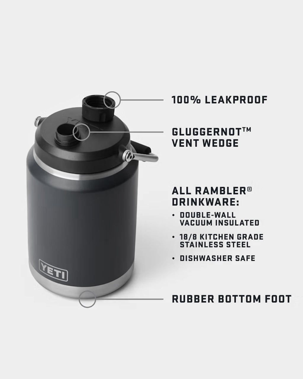 YETI イエティ HALF GALLON JUG 1.89L ハーフガロンジャグ