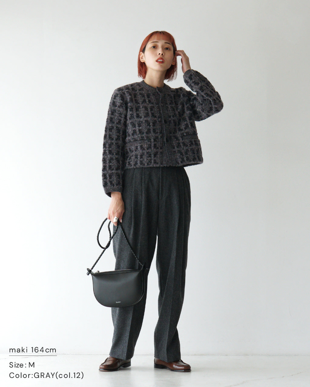 【SALE！30%OFF】COOHEM コーヘン ジオメトリック ツウィーディー ニット カーディガン GEOMTRIC TWEEDY KNIT C/D 11-244-025 【送料無料】