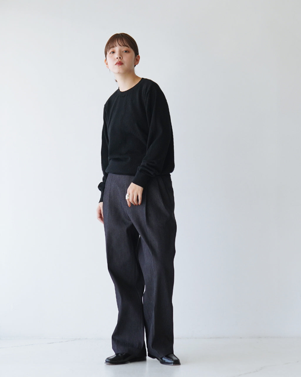 【SALE！20%OFF】Yonetomi NEW BASIC ヨネトミ ニューベーシック ハイ ツイスト ウール ニット プルオーバー HIGH TWIST WOOL KNIT P//O 95-244-012 【送料無料】