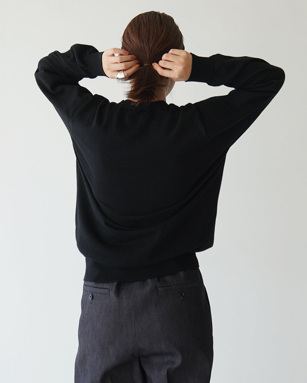 Yonetomi NEW BASIC ヨネトミ ニューベーシック ハイ ツイスト ウール ニット プルオーバー HIGH TWIST WOOL KNIT P//O 95-244-012 【送料無料】