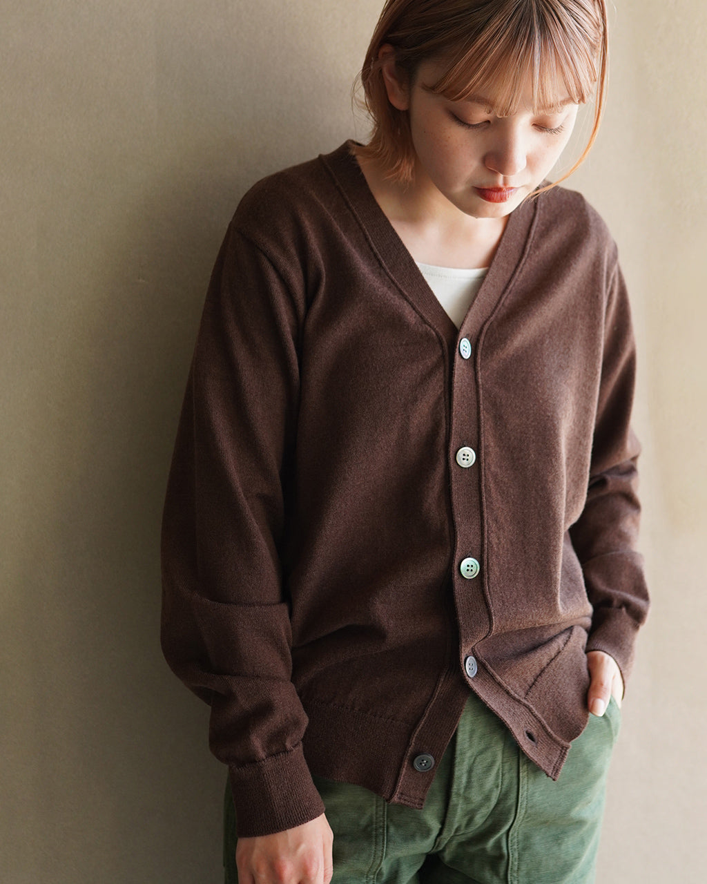 【SALE！20%OFF】Yonetomi ヨネトミ ハイツイスト ウールニット カーディガン HIGH TWIST WOOL KNIT C/D ニット 95-244-013【送料無料】