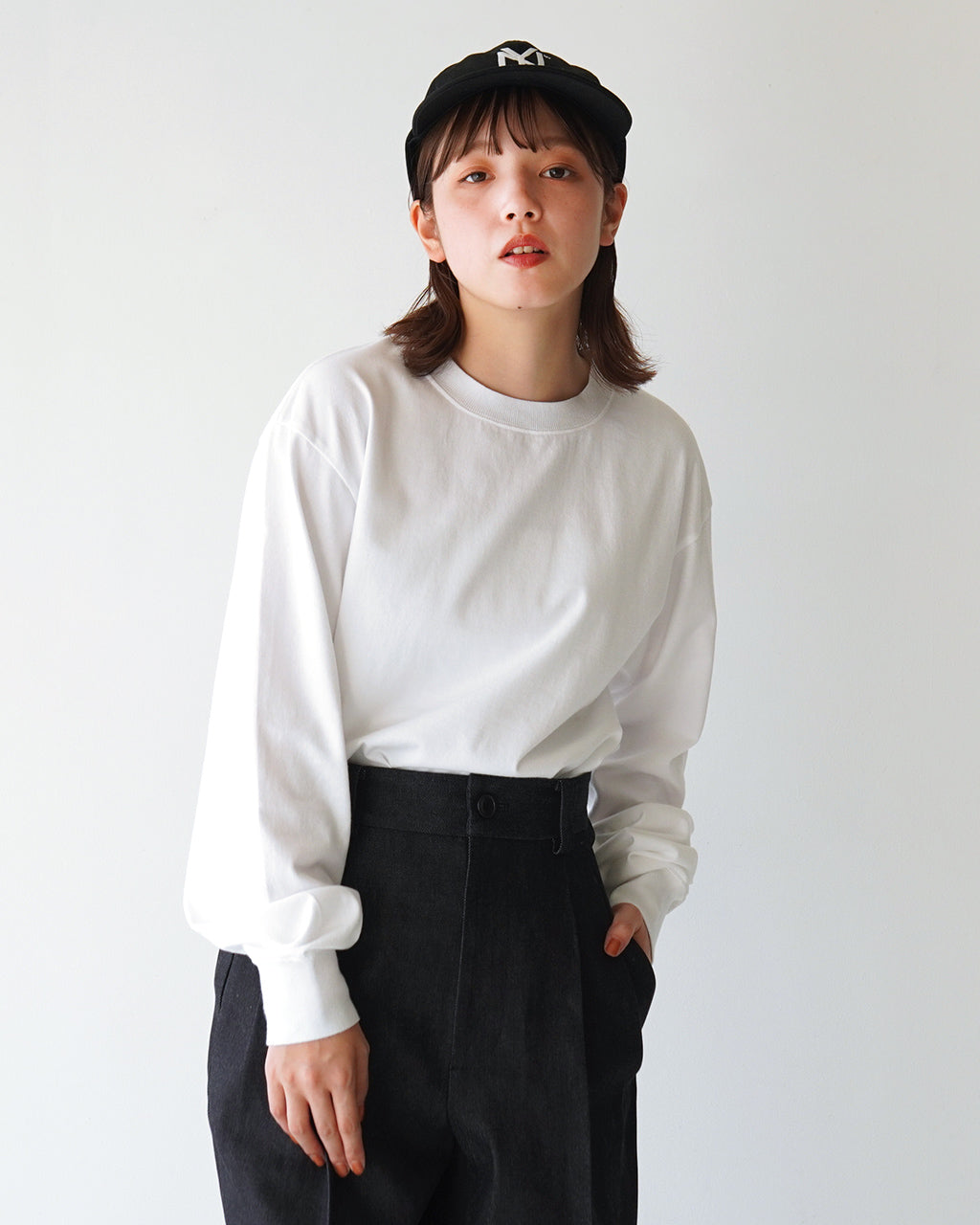 【SALE！20%OFF】Yonetomi NEW BASIC ヨネトミ ニューベーシック ニュー ベーシック Tシャツ 長袖 NEW BASIC T-SHIRT〈LONG SLEEVE〉カットソー 95-244-015