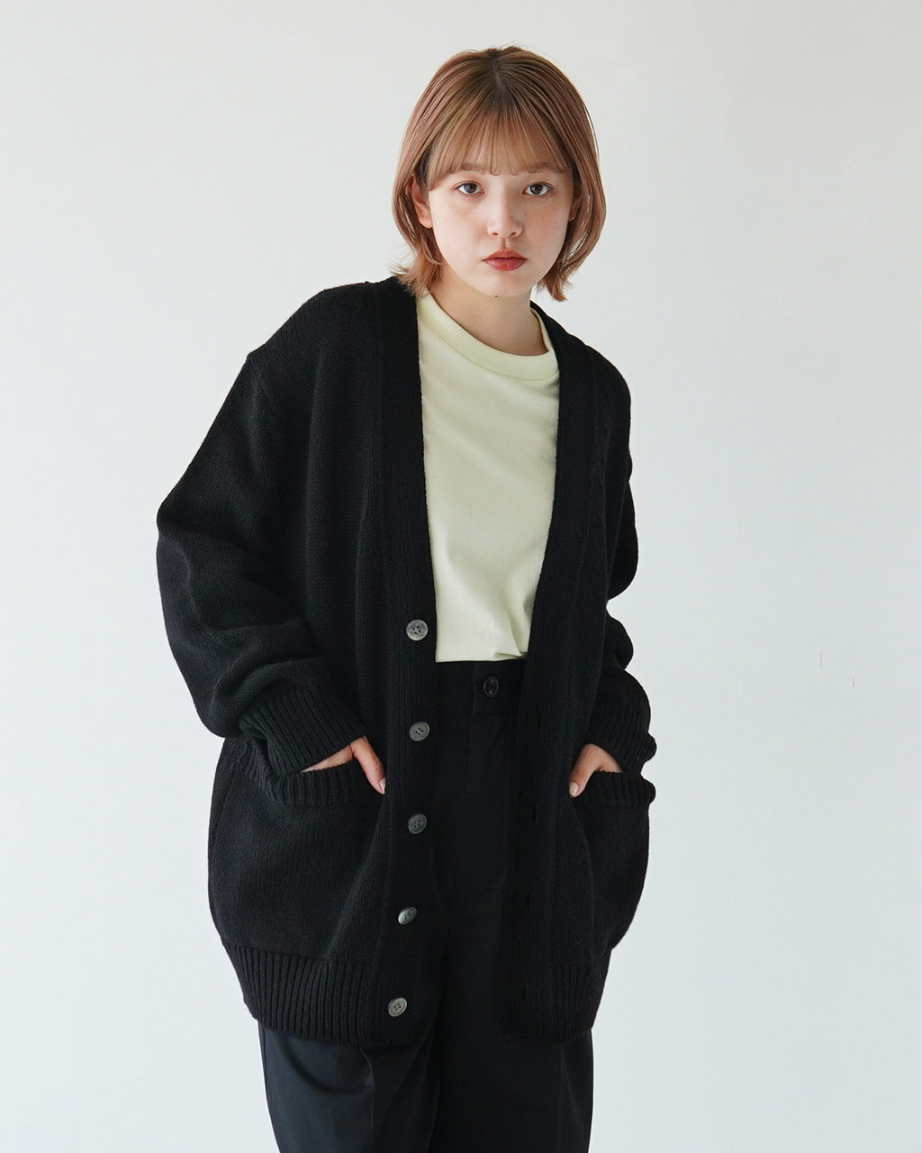 【SALE！20%OFF】Yonetomi ヨネトミ ソフト ラム ウール ニット カーディガン SOFT LAMB WOOL KNIT C/D 95-244-027【送料無料】