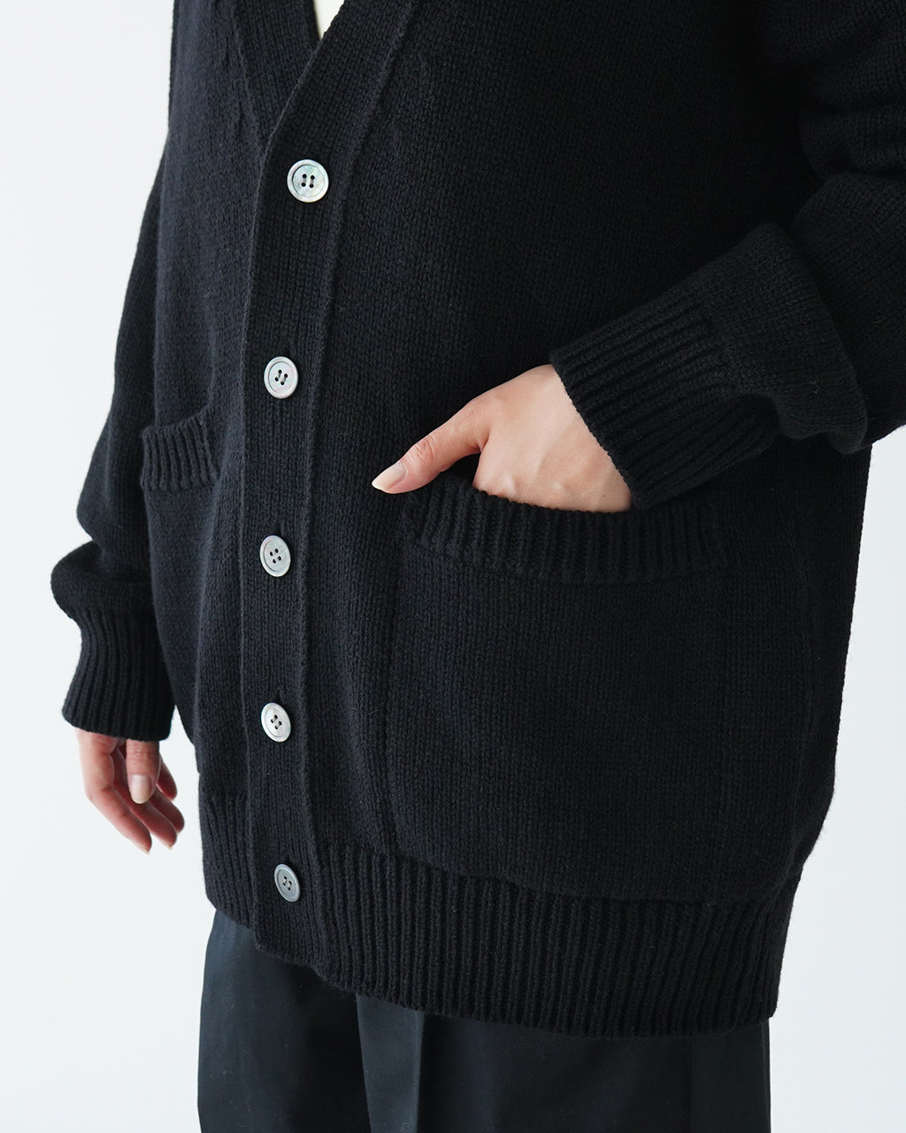 【SALE！20%OFF】Yonetomi ヨネトミ ソフト ラム ウール ニット カーディガン SOFT LAMB WOOL KNIT C/D 95-244-027【送料無料】