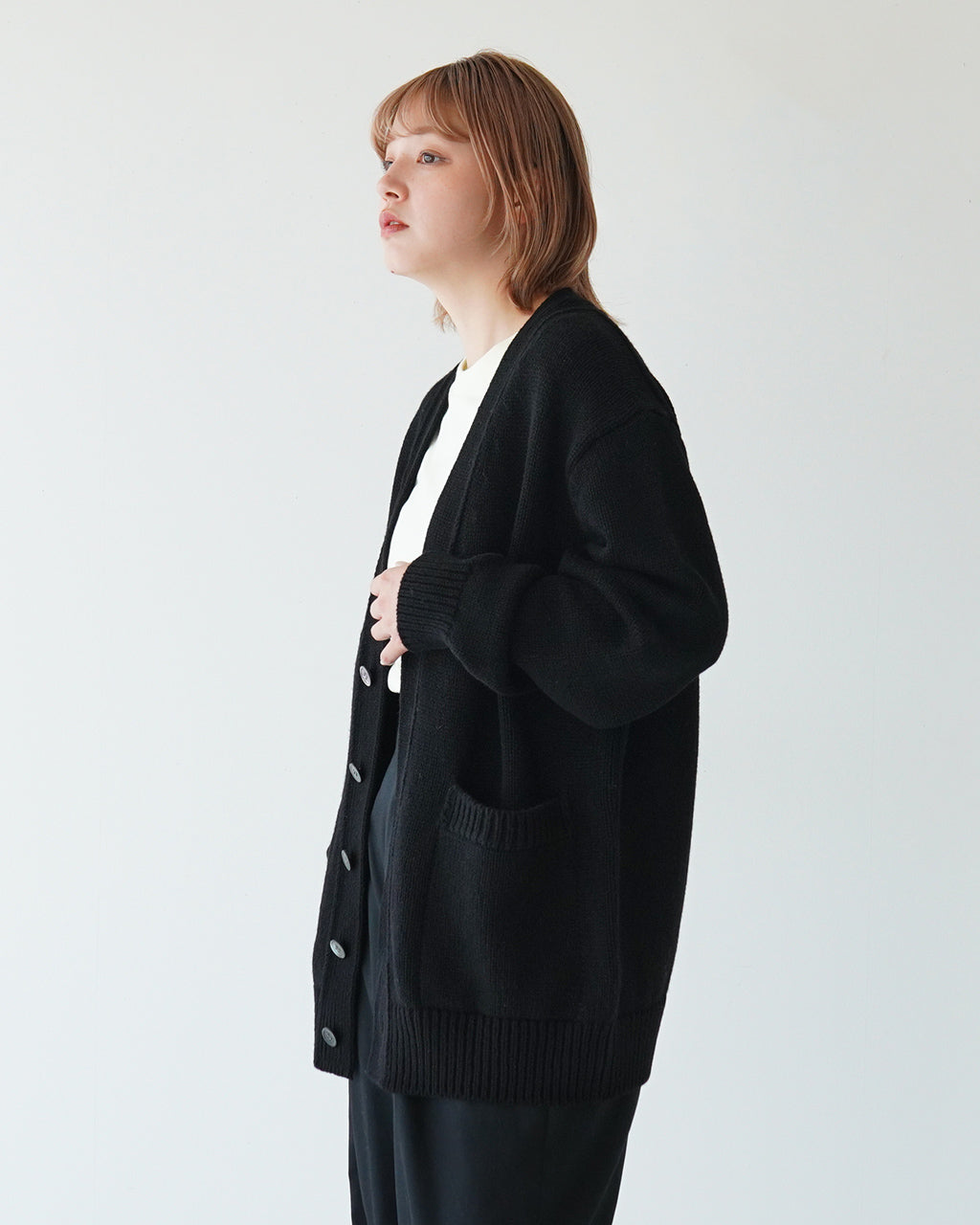 【SALE！20%OFF】Yonetomi ヨネトミ ソフト ラム ウール ニット カーディガン SOFT LAMB WOOL KNIT C/D 95-244-027【送料無料】