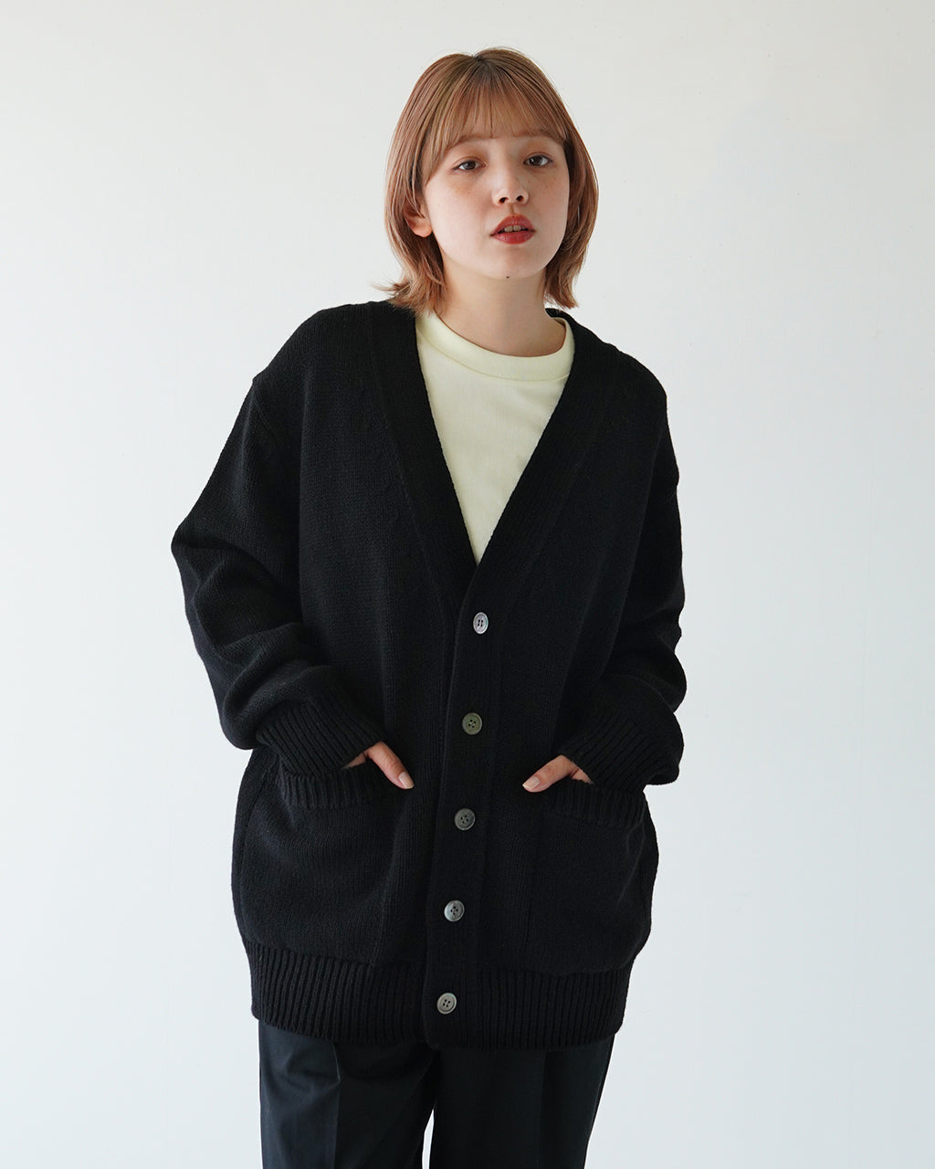 【SALE！20%OFF】Yonetomi ヨネトミ ソフト ラム ウール ニット カーディガン SOFT LAMB WOOL KNIT C/D 95-244-027【送料無料】