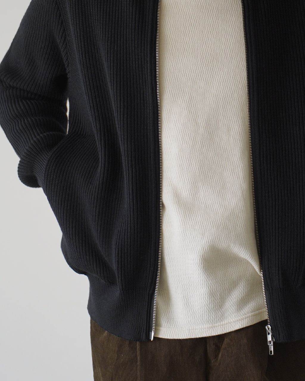 EX FINE WOOL RIB KNIT B/L 95-264-028