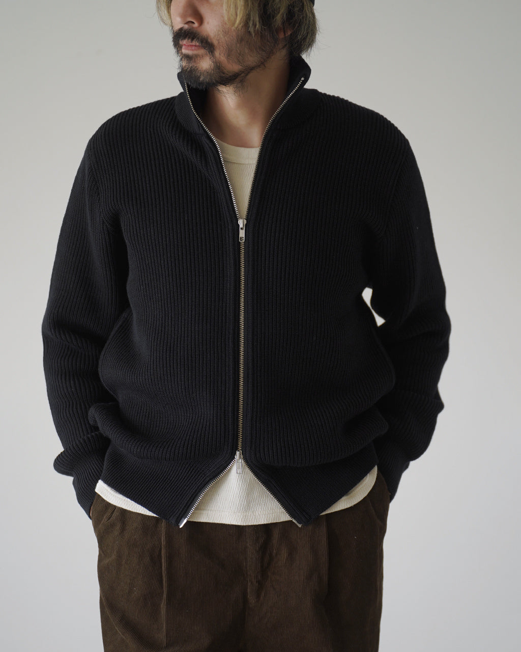 EX FINE WOOL RIB KNIT B/L 95-264-028