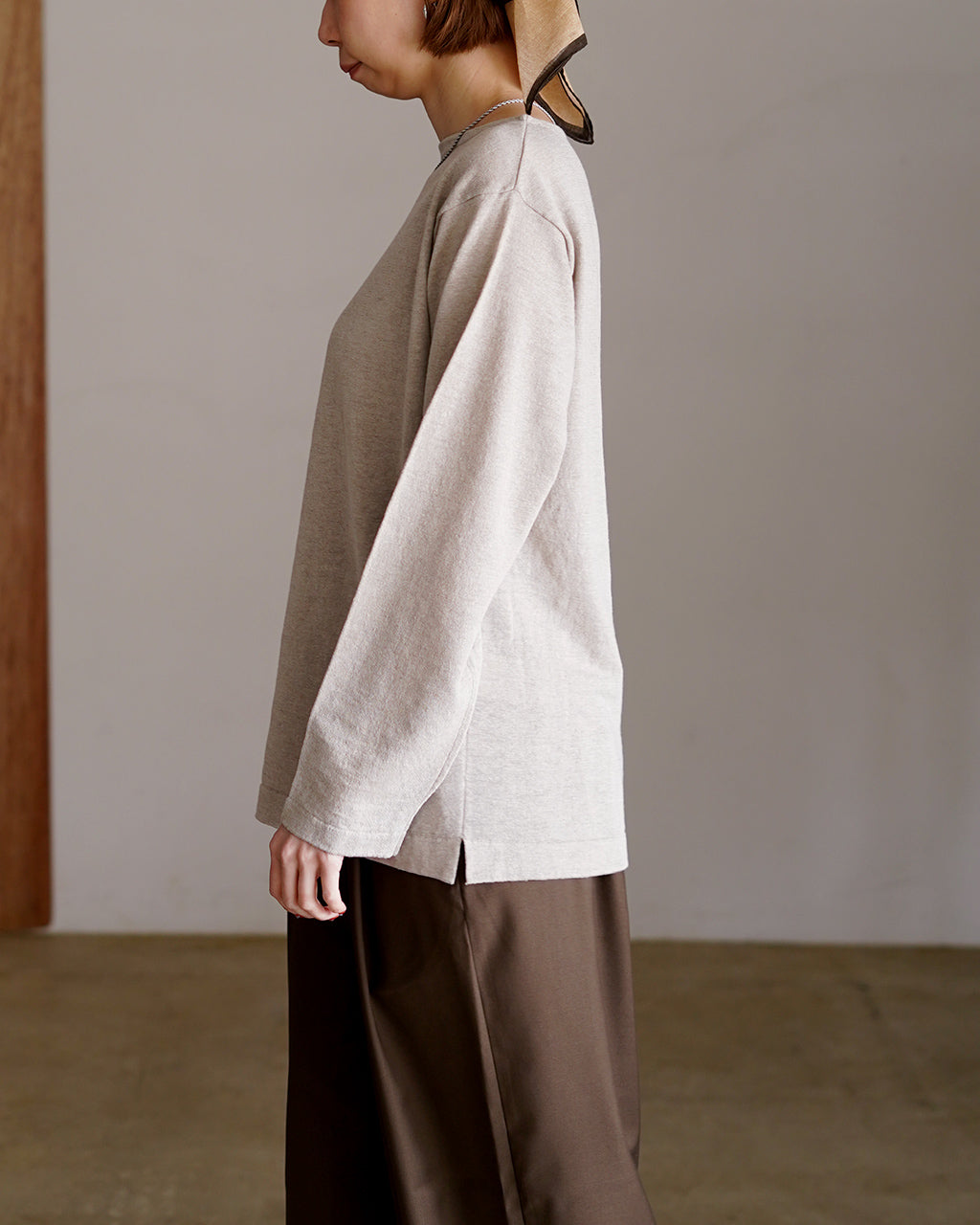 AMA LINEN BASQUE KNIT PULLOVER 95-262-018