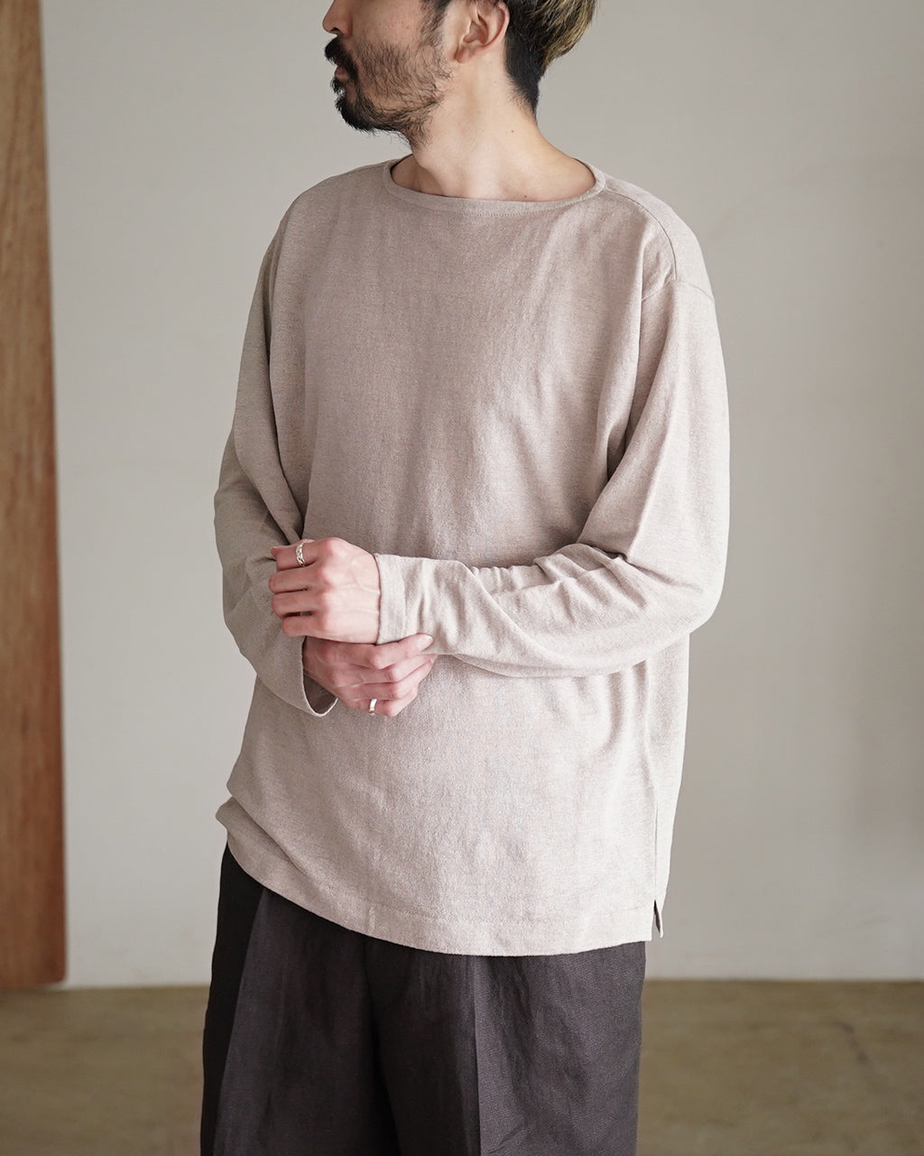AMA LINEN BASQUE KNIT PULLOVER 95-262-018