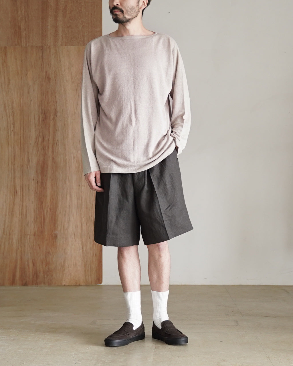 AMA LINEN BASQUE KNIT PULLOVER 95-262-018