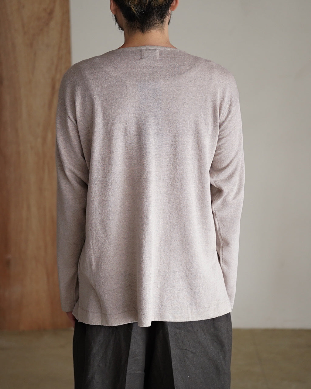 美品☆　アパルトモン　BACK LONG T/N KNIT A/X Armani Exchange ロンT ロゴプリント コットン (A/X Armani