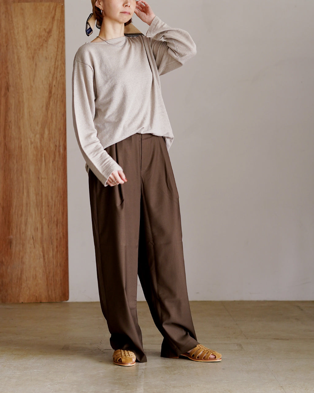 AMA LINEN BASQUE KNIT PULLOVER 95-262-018