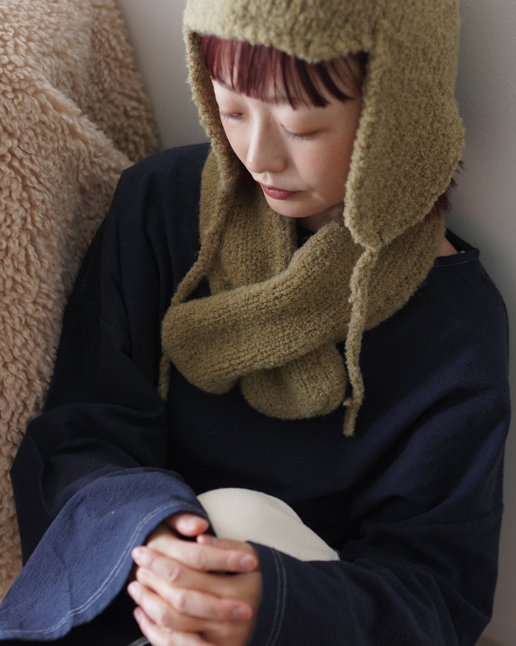 HAND KNIT MUFFLER YL26-A007