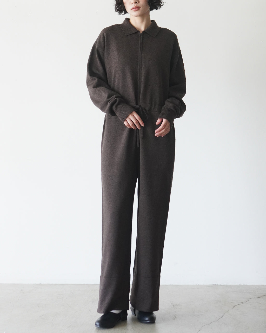 YULA ユラ WOOL JUMPSUIT ウールジャンプスーツ ニット オールインワン