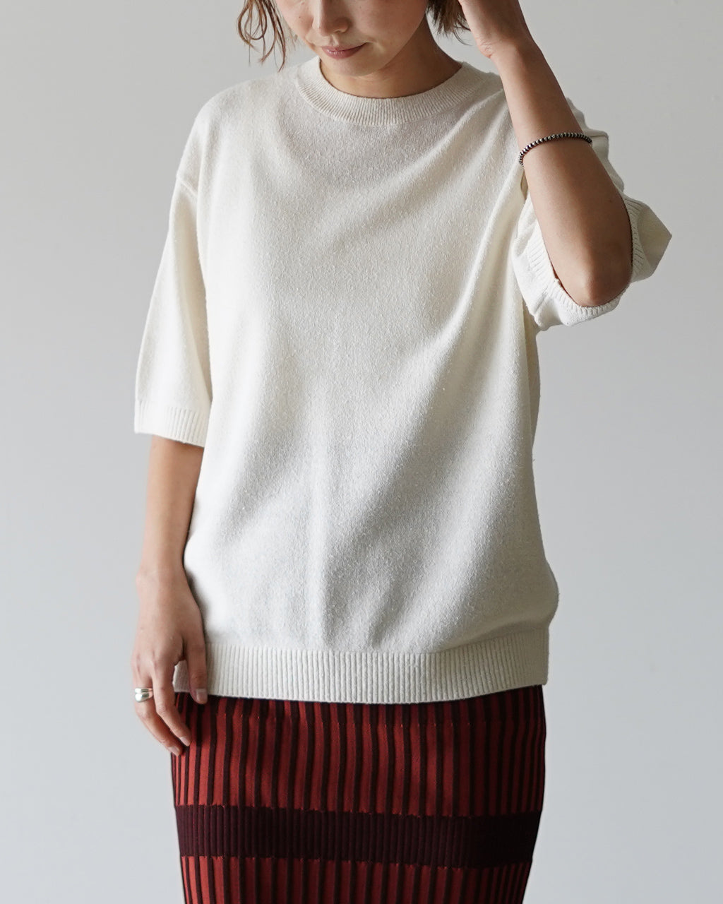 【先行予約】【2026年2月下旬頃入荷予定】SILK TEE KNIT YL26-K003