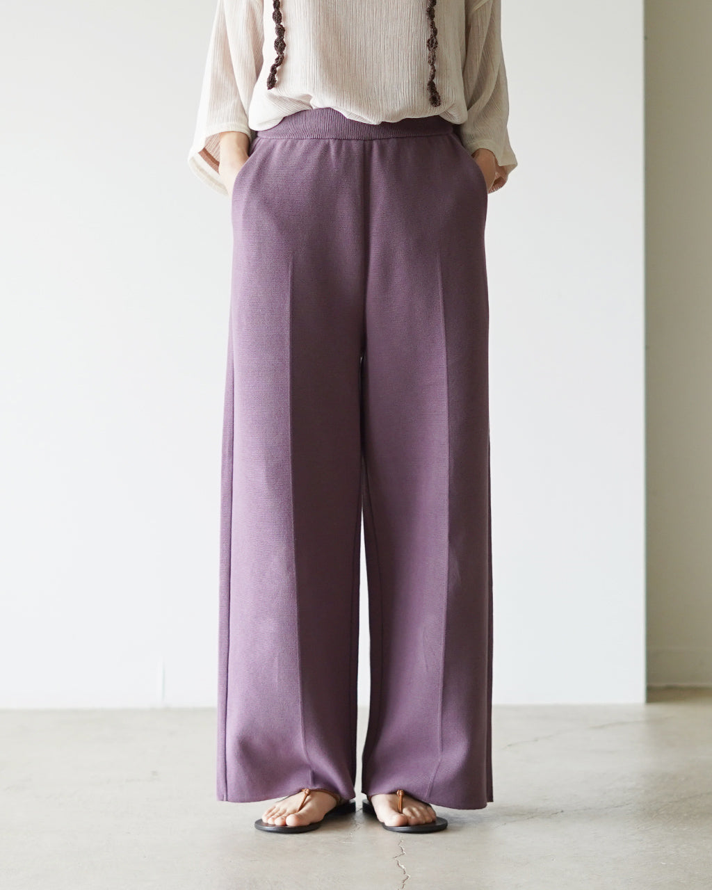 【先行予約】【2026年4月下旬頃入荷予定】KNIT WIDE PANTS YL26-P002