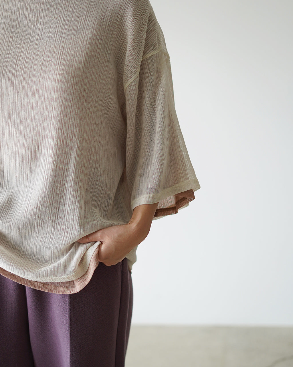 【先行予約】【2026年3月下旬頃入荷予定】LINEN MIX JACQUARD BIG-T YL26-T001