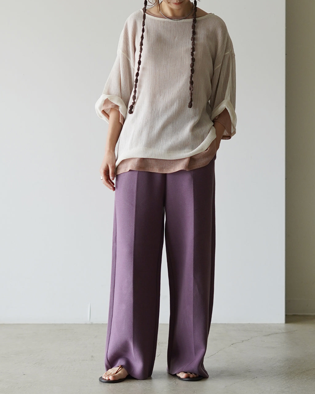 【先行予約】【2026年3月下旬頃入荷予定】LINEN MIX JACQUARD BIG-T YL26-T001