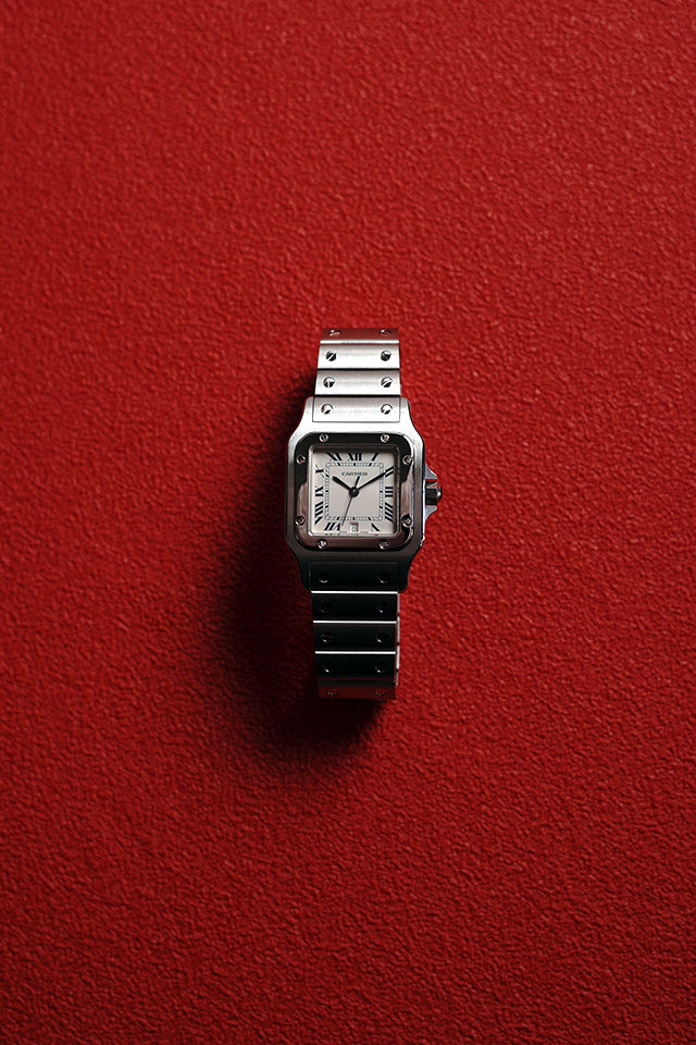 Cartier カルティエ サントスガルベ SANTOS GALBEE LM/NEW BELT 1990年代製 アンティーク腕時計  5500 【送料無料】