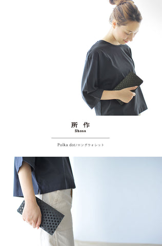 所作 ポルカドット レザーロングウォレット 長財布 【送料無料】